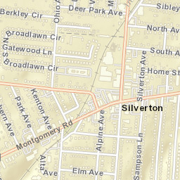 Silverton Ohio Street Map