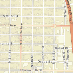 174-298 Bluemont Avenue Manhattan KS Street Map