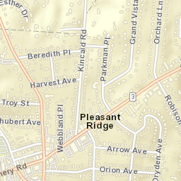 Pleasant Ridge Ohio Street Map