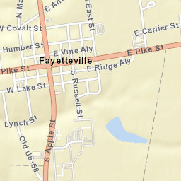 Fayetteville Ohio Street Map