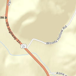 Alma Ohio Street Map