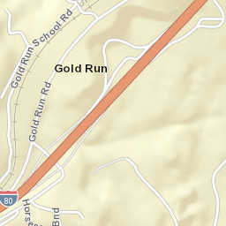 Gold Run California Street Map