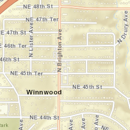 4998 NE 44th Terrace, Kansas City, MO  Street Map