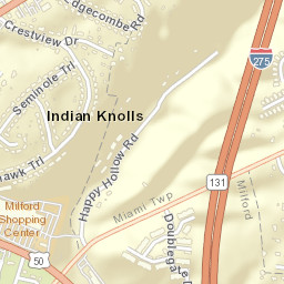 Indian Knolls Ohio Street Map