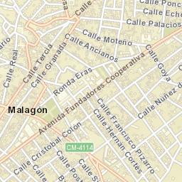 Malagón Street Map