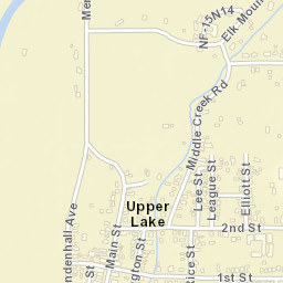 Upper Lake California Street Map