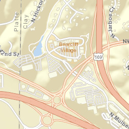 Northwest Briarcliff Parkway & Missouri 9 Kansas City MO Street Map