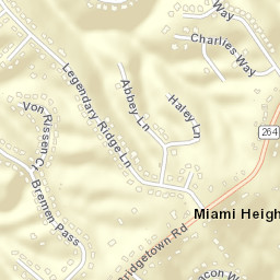 Miami Heights Ohio Street Map