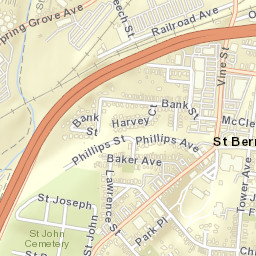 Saint Bernard Ohio Street Map