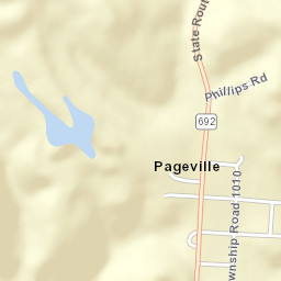 Pageville Ohio Street Map