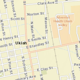 Ukiah California Street Map