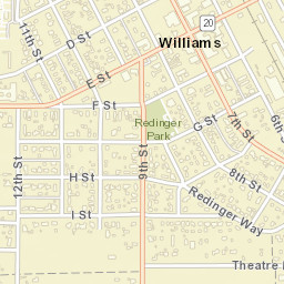 Williams California Street Map