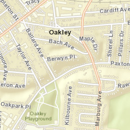 Oakley Ohio Street Map