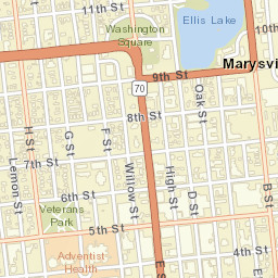 Marysville California Street Map
