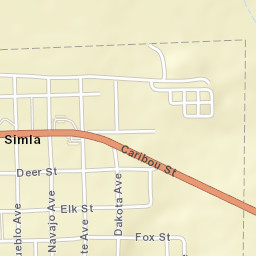 Simla Colorado Street Map