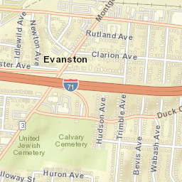Evanston Ohio Street Map