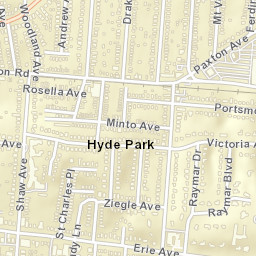 Hyde Park Ohio Street Map