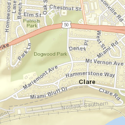 Clare Ohio Street Map