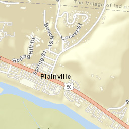 Plainville Ohio Street Map