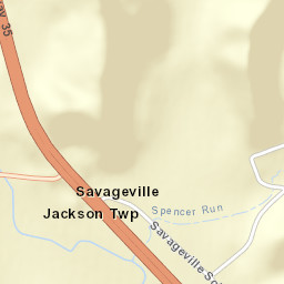 Savageville Ohio Street Map