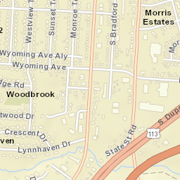 Morris Estates Delaware Street Map