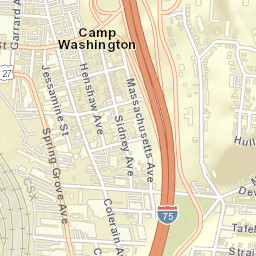 Camp Washington Ohio Street Map