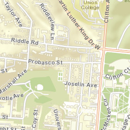 Clifton Heights Ohio Street Map