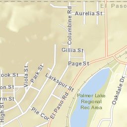 Palmer Lake Street Map