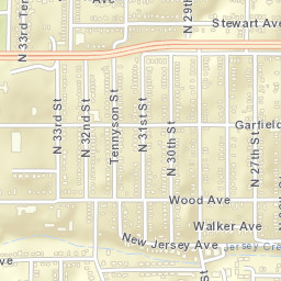 1942-1946 North 32nd Street Kansas City Street Map
