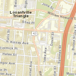 Losantville Triangle Ohio Street Map