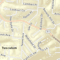Tusculum Ohio Street Map