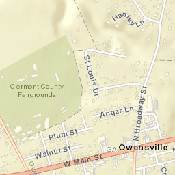 Owensville Ohio Street Map