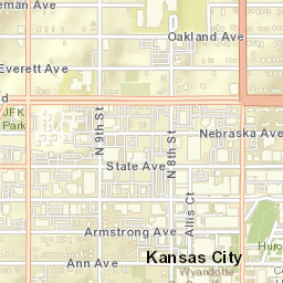 Kansas City, Kansas Street Map