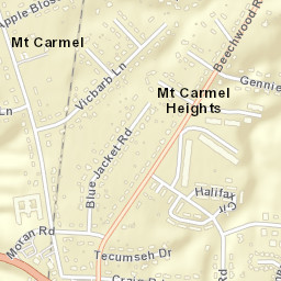 Mount Carmel Heights Ohio Street Map