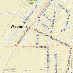 Wyoming Delaware Street Map