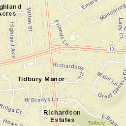 Shady Lane Delaware Street Map