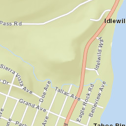 Tahoe Pines California Street Map