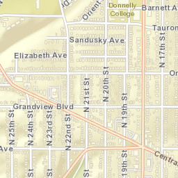 298 North 18th Street, Kansas City, KS Street Map