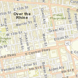 200 East 14th Street Cincinnati OH Street Map