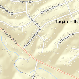 Turpin Hills Ohio Street Map