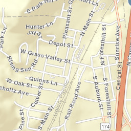 Colfax California Street Map