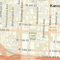 1105-1199 Main Street, Kansas City, MO Street Map