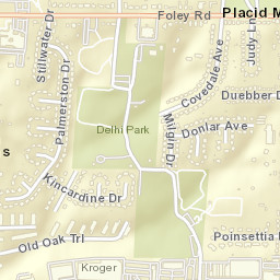 Placid Meadows Ohio Street Map
