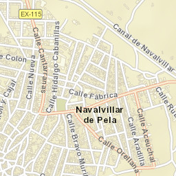 Navalvillar de Pela Street Map