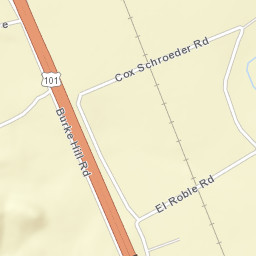 El Roble California Street Map