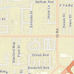 Fruitvale, CO, USA Street Map