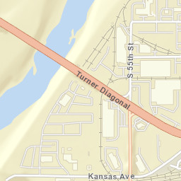 Turner Diagonal Freeway, Kansas City, KS Street Map