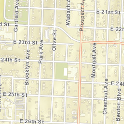 2007-2019 East 24th Terrace Kansas City MO Street Map