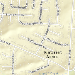 Huntcrest Acres Ohio Street Map