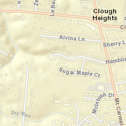 Clough Heights Ohio Street Map